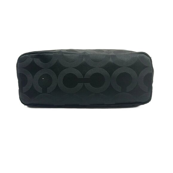 COACH Op Art 20481 Black Dark Gray Jacquard Leather - Shoulder Bag - Picture 4 of 8